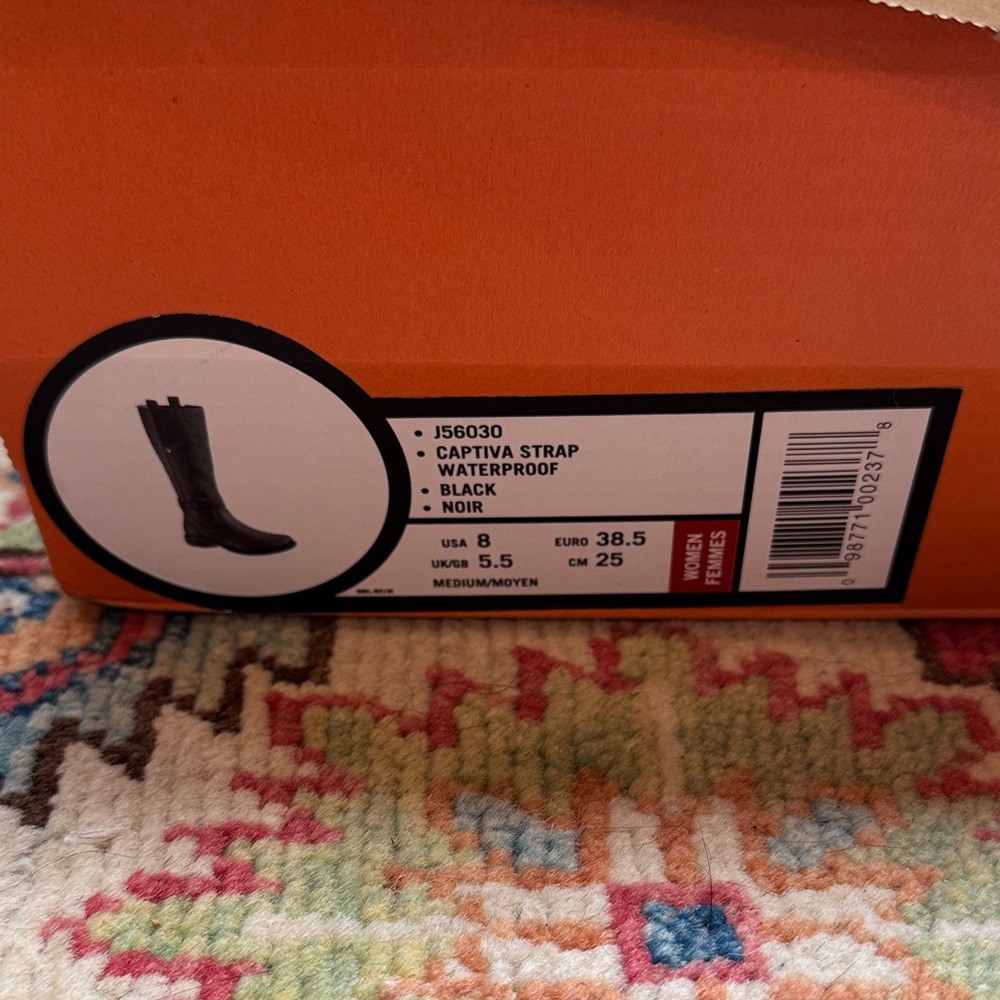 NWT Merrell Women's Black Waterproof Boots - 8 - Picture 2 of 6